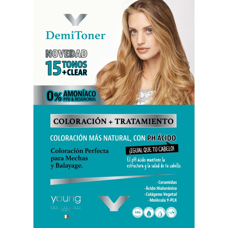 DemiToner coloración Acida 100ml YoungTintes ProfesionalYOUNG DemiToner coloración Acida 100ml YoungTintes ProfesionalYOUNG