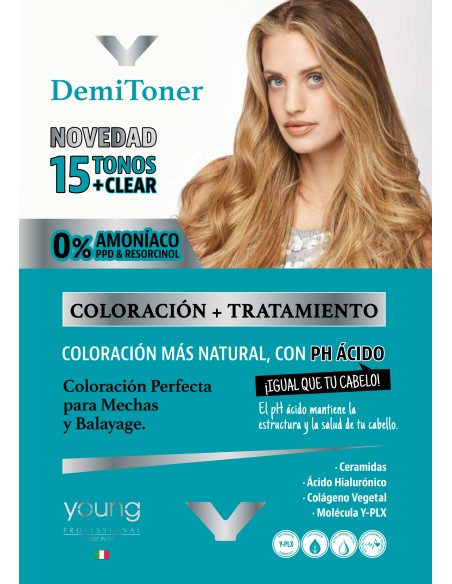 DemiToner coloración Acida 100ml YoungTintes ProfesionalYOUNG