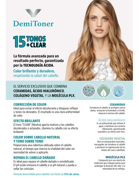 DemiToner coloración Acida 100ml YoungTintes ProfesionalYOUNG