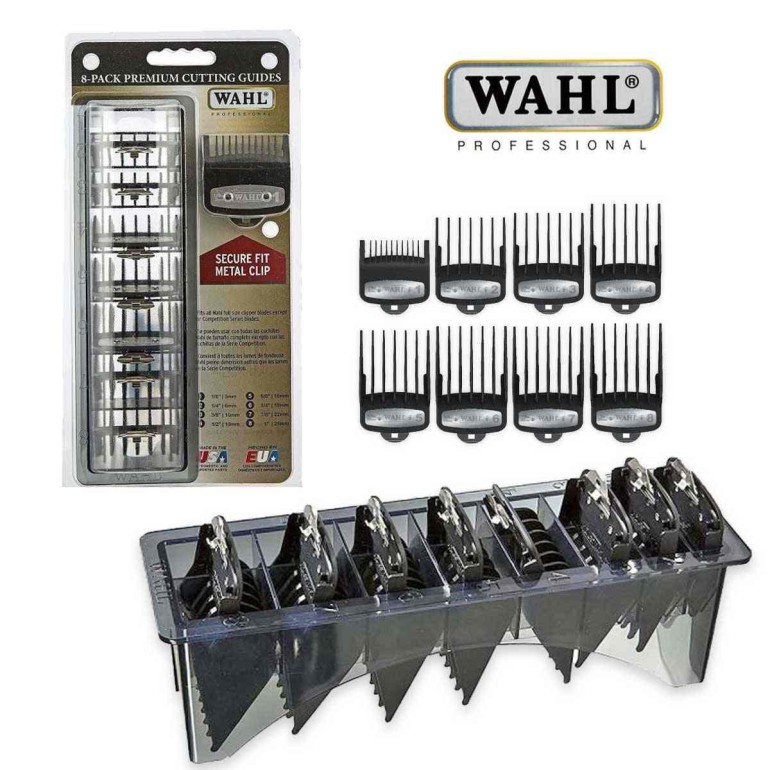 Kit 8 Peines Premium Maquinas WahlAccesorios y Repuestos maquinasBarberpro.es