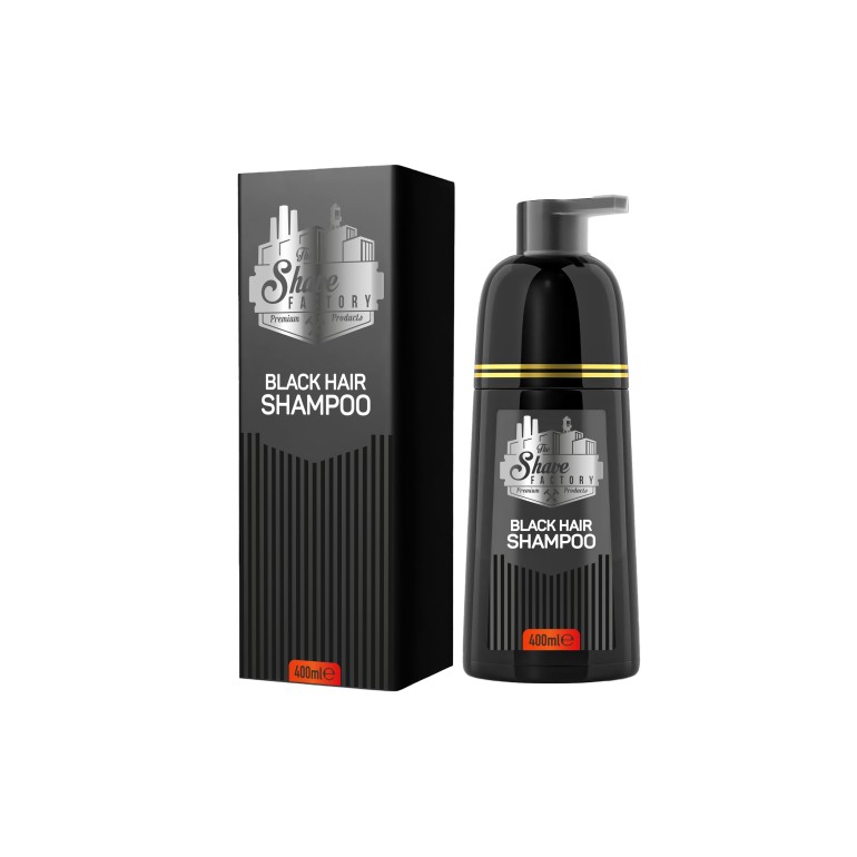 Champú Negro para Cabello y Barba 400 ml The Shave FactoryChampús y acondicionadorBarberpro.es