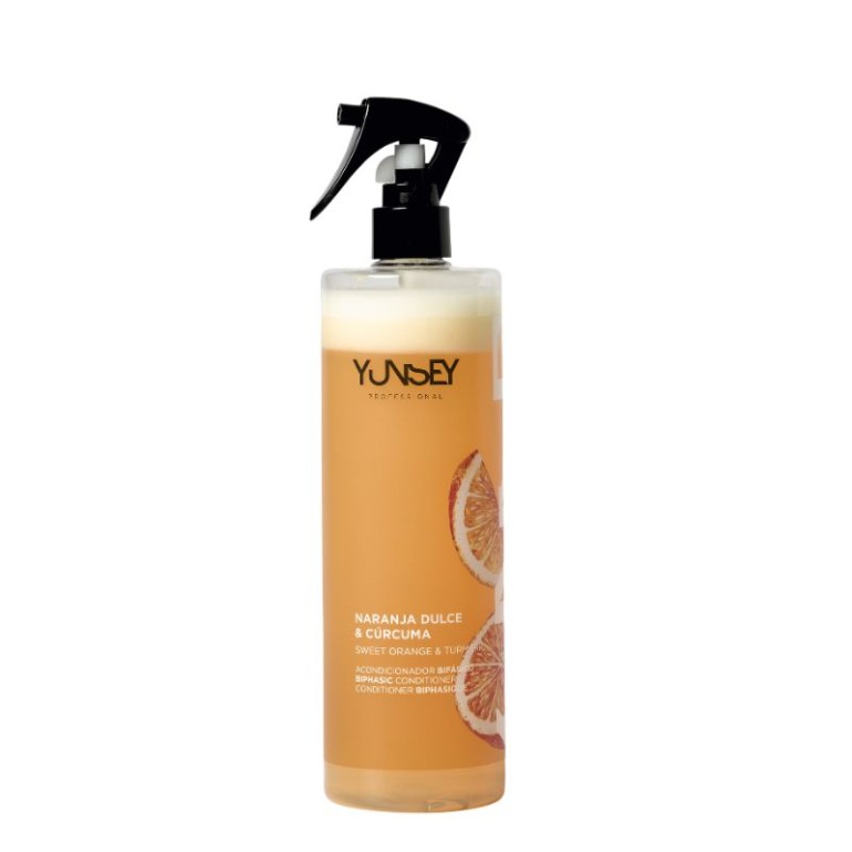Acondicionador Bifasico Naranja Dulce y Cúrcuma 500 ml YunseyChampús y acondicionadorBarberpro.es