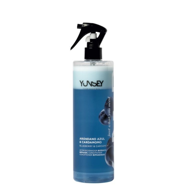 Acondicionador Bifasico Arandano Azul y Cardamomo 500 ml YunseyChampús y acondicionadorBarberpro.es