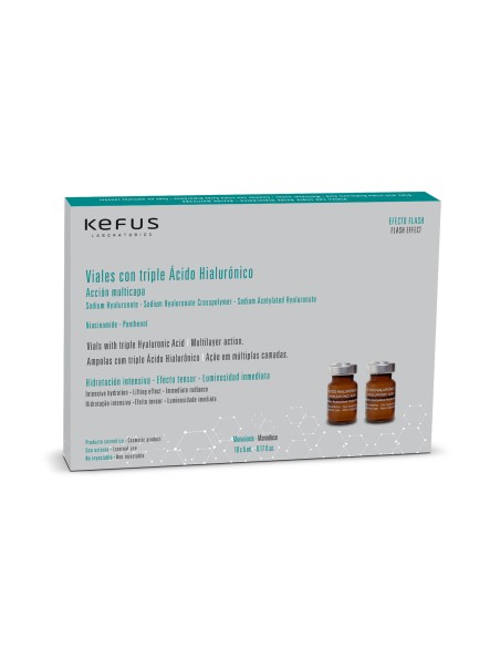 Barberpro.esCremas FacialesViales Ácido Hialurónico 10 unidades 5 ml Kefus