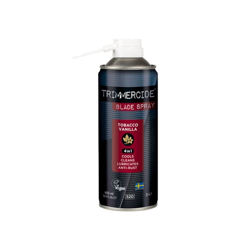 Spray Maquinas Tabaco y Vainilla 400 ml TrimmercideSprays y Productos Mantenimiento MaquinasBarberpro.es