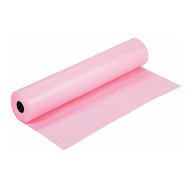 Rollo de Camilla Papel Crepado Rosa 60 Metros Ladycel