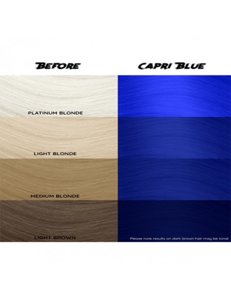 Tinte Semipermanente Azul Capri Blue Nº 44 100 ml Crazy Color