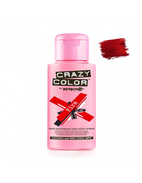 Tinte Semipermanente Rojo Fire Nº 56 100 ml Crazy ColorColores Fantasia