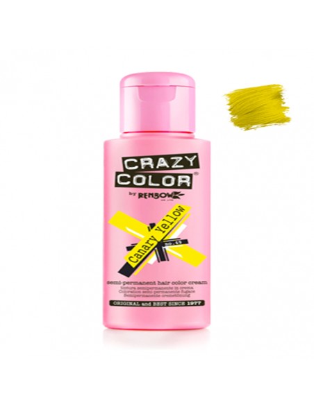 Tinte Semipermanente Amarillo Canario Nº 49 100 ml Crazy Color