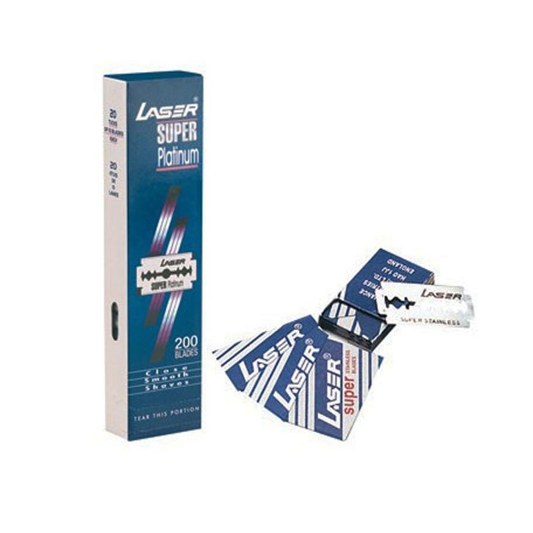 Cuchillas Afeitar 200 und Laser Super PlatiniumCuchillas - Navajas - Tijeras . BarberíasBarberpro.es